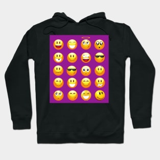 purple emojis Hoodie
